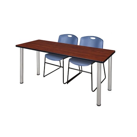 Kee Rectangle Tables > Training Tables > Kee Table & Chair Sets, 72 W, 24 L, 29 H, Cherry MT7224CHBPCM44BE